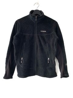 Vintage Patagonia Fleece Jacket XL Gorpcore Deep Pile Full Zip Black Womens  -  Canada