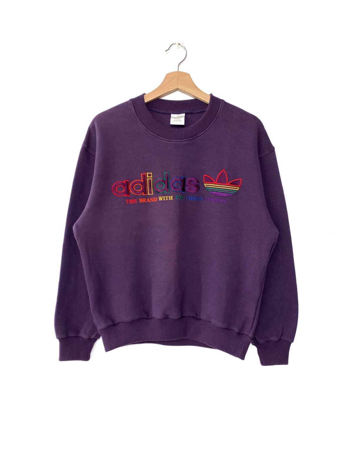Adidas Vintage 90s Adidas Spellout Multicolour Crewneck Sweatshirt Size US S / EU 44-46 / 1 - 1 Thumbnail