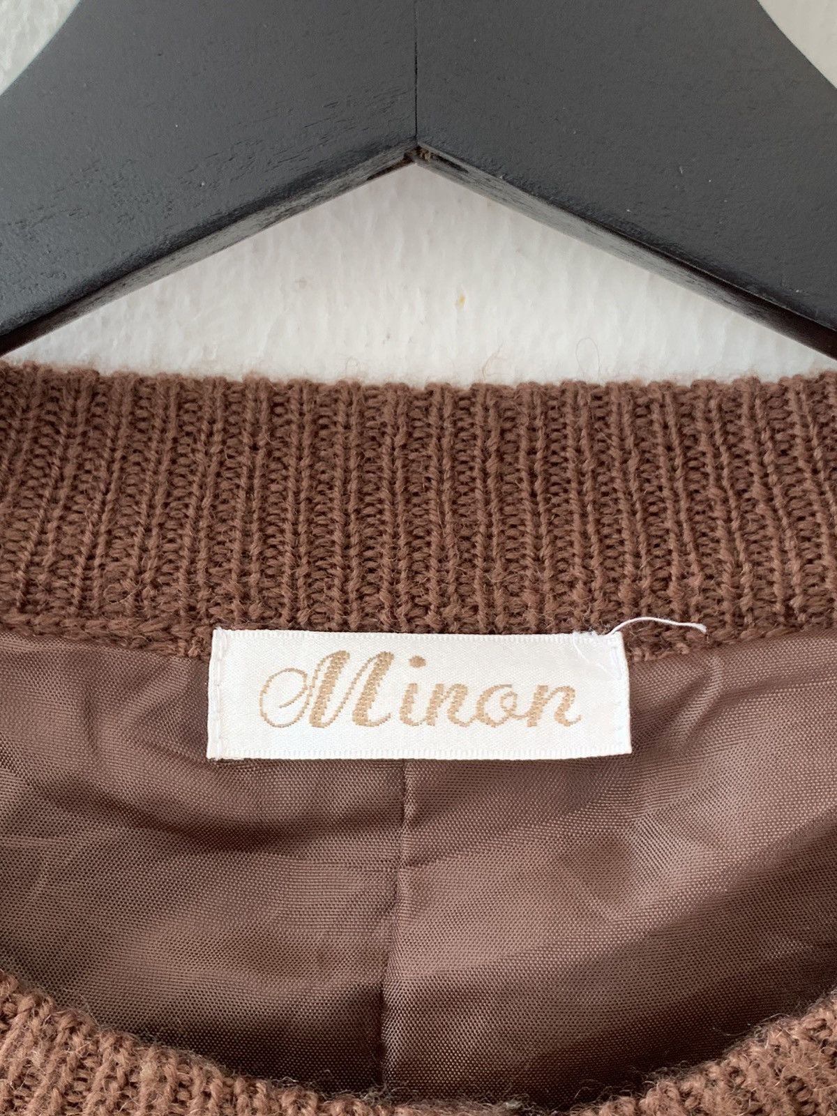 Japanese Brand Vintage Minon Printed Fleece Khaki Cardigan Sweater Size US M / EU 48-50 / 2 - 5 Thumbnail