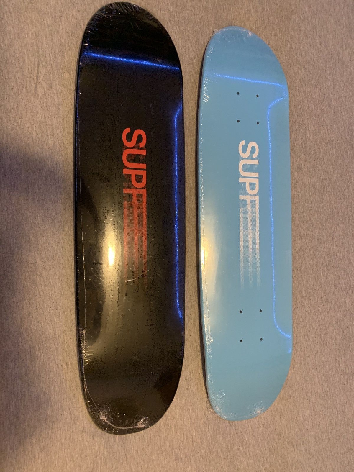 image of Supreme Motion Logo Skateboards / Set Of 2 in Black/Blue, Men's