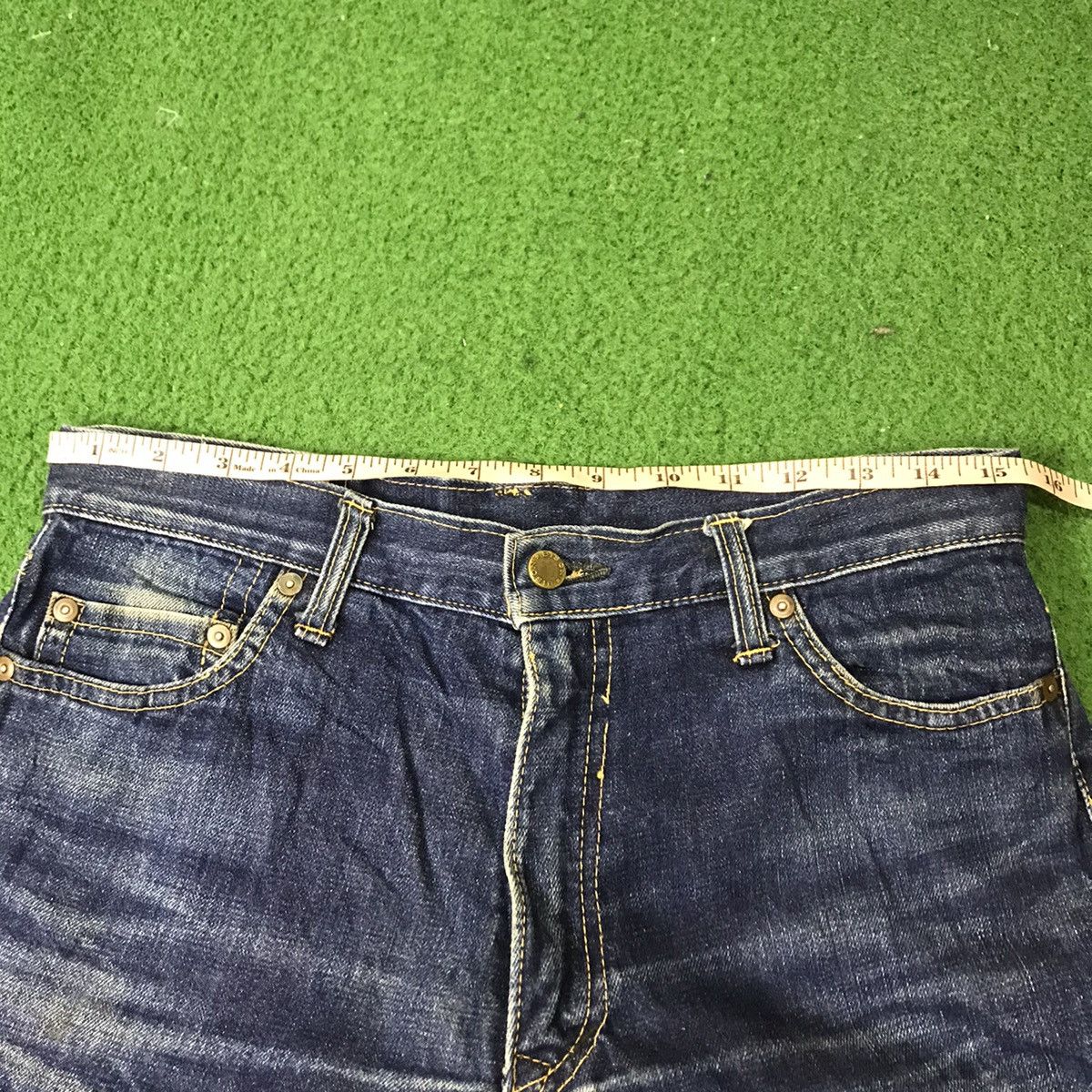 Vintage Vintage BISON Denim Super Flare Jeans Size US 30 / EU 46 - 20 Thumbnail