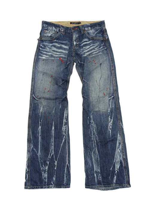 Roots Roots 3 Style Punk Grunge Whiskers Splash Flare Denim | Grailed