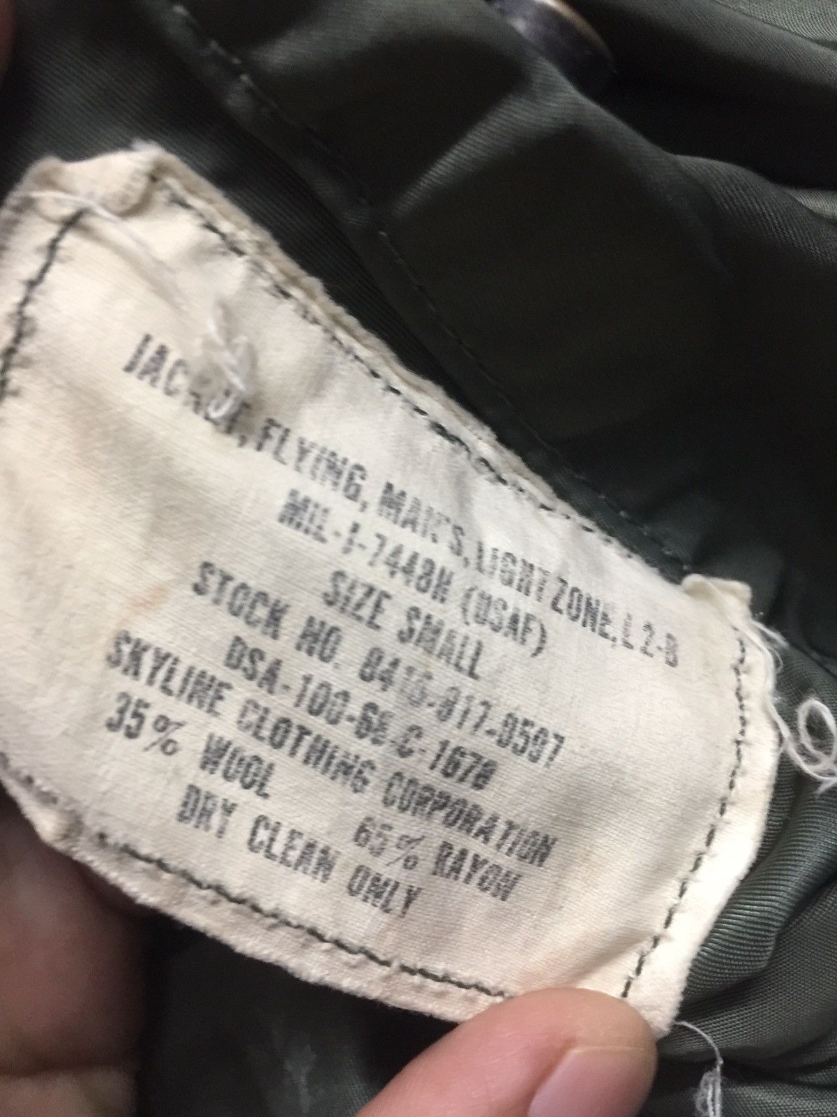 Alpha Industries Vintage USAF L2B Flight Jacket Nam War Size Small Size US S / EU 44-46 / 1 - 10 Thumbnail