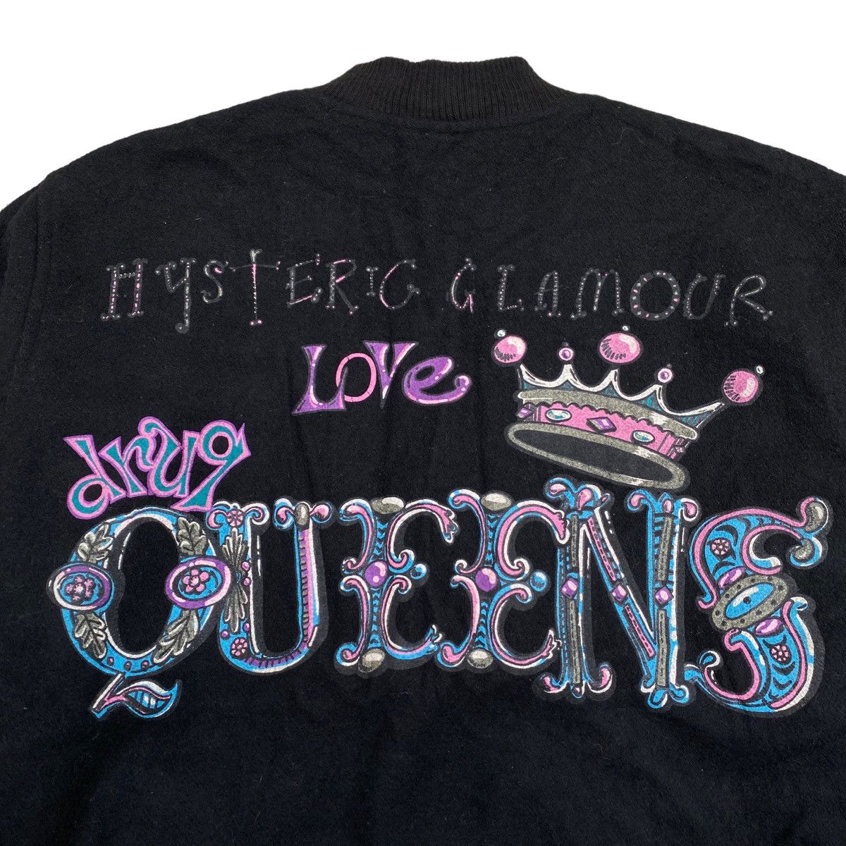 Hysteric Glamour Rare Hysteric Glamour Drug Love Queens Wool Varsity Jacket Size US M / EU 48-50 / 2 - 3 Thumbnail