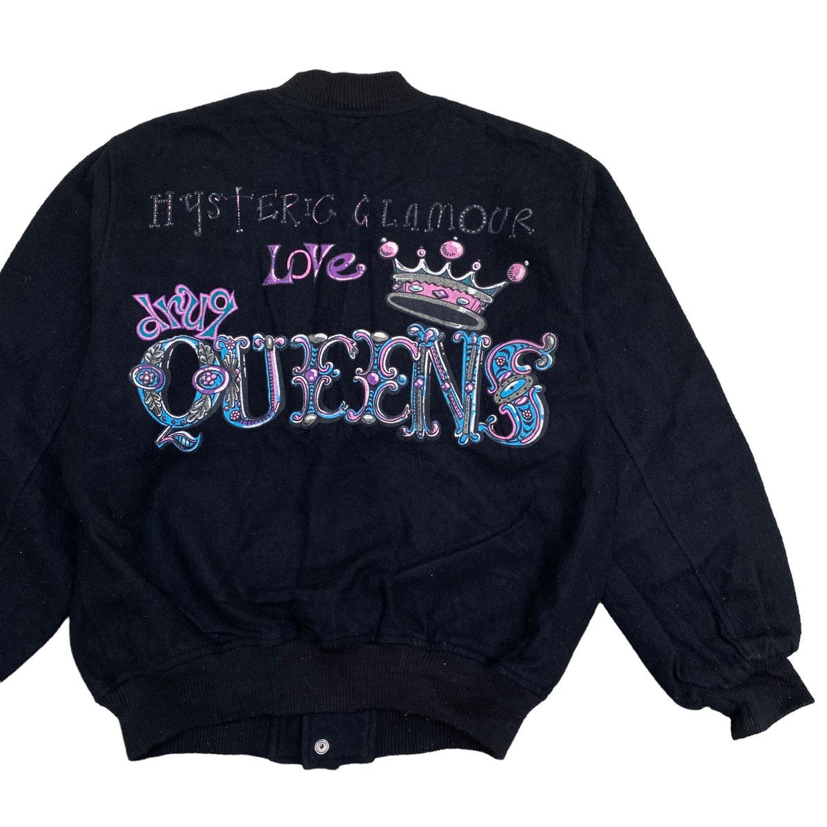 Hysteric Glamour Rare Hysteric Glamour Drug Love Queens Wool Varsity Jacket Size US M / EU 48-50 / 2 - 2 Thumbnail