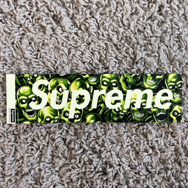 Supreme skull on sale box logo sticker