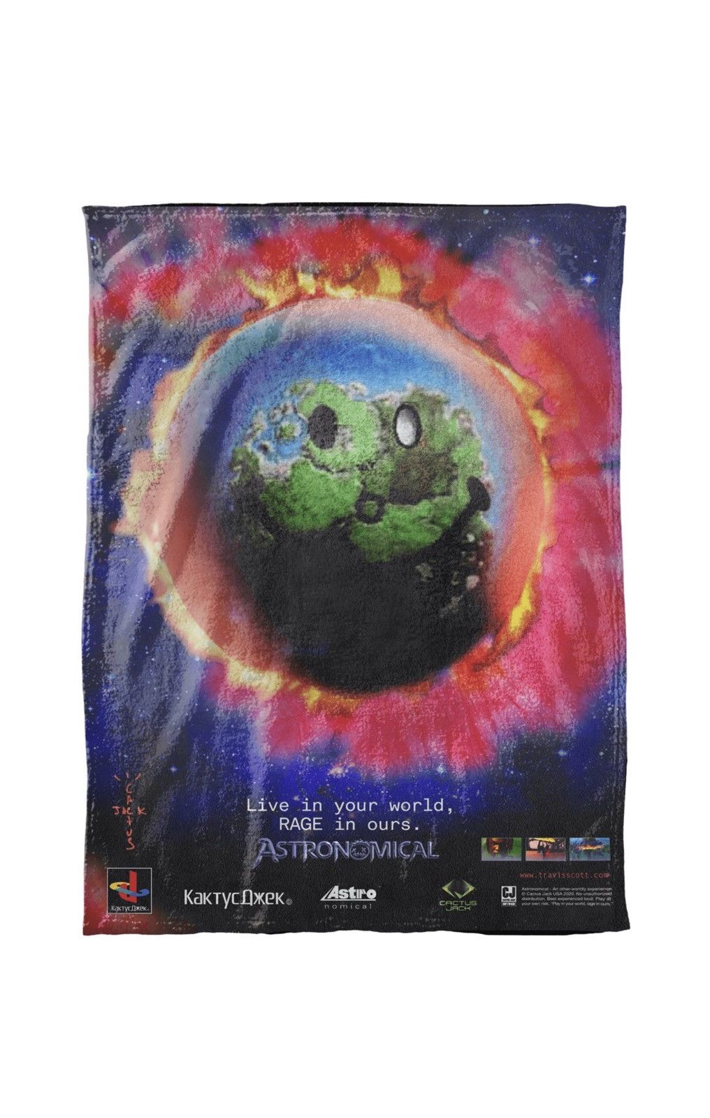 Travis Scott Cactus Jack x Fortnite World Blanket
