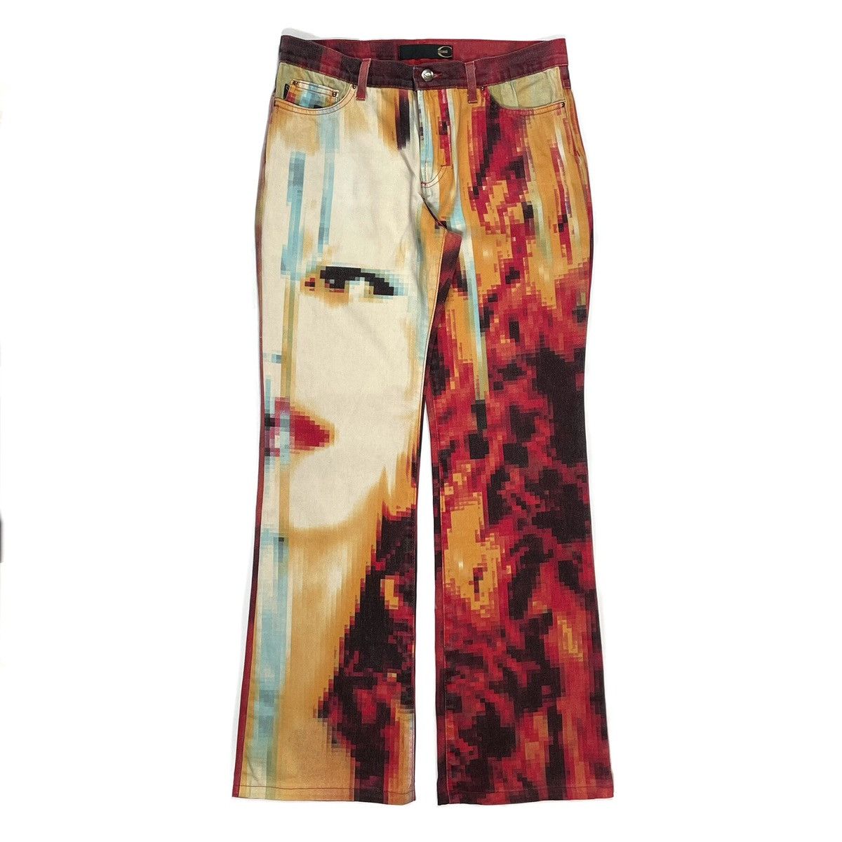 Just Cavalli 2001 Desi Lava pixel digital printed archive denim  