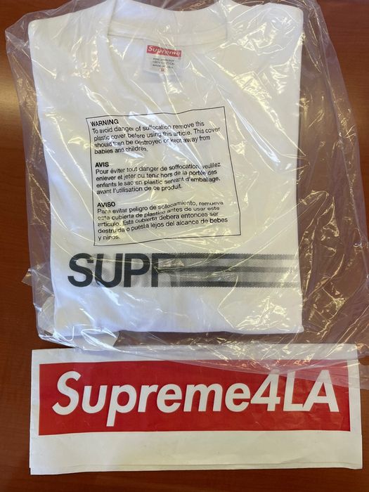 Supreme Supreme Motion Logo Tee White S in Hand | Grailed