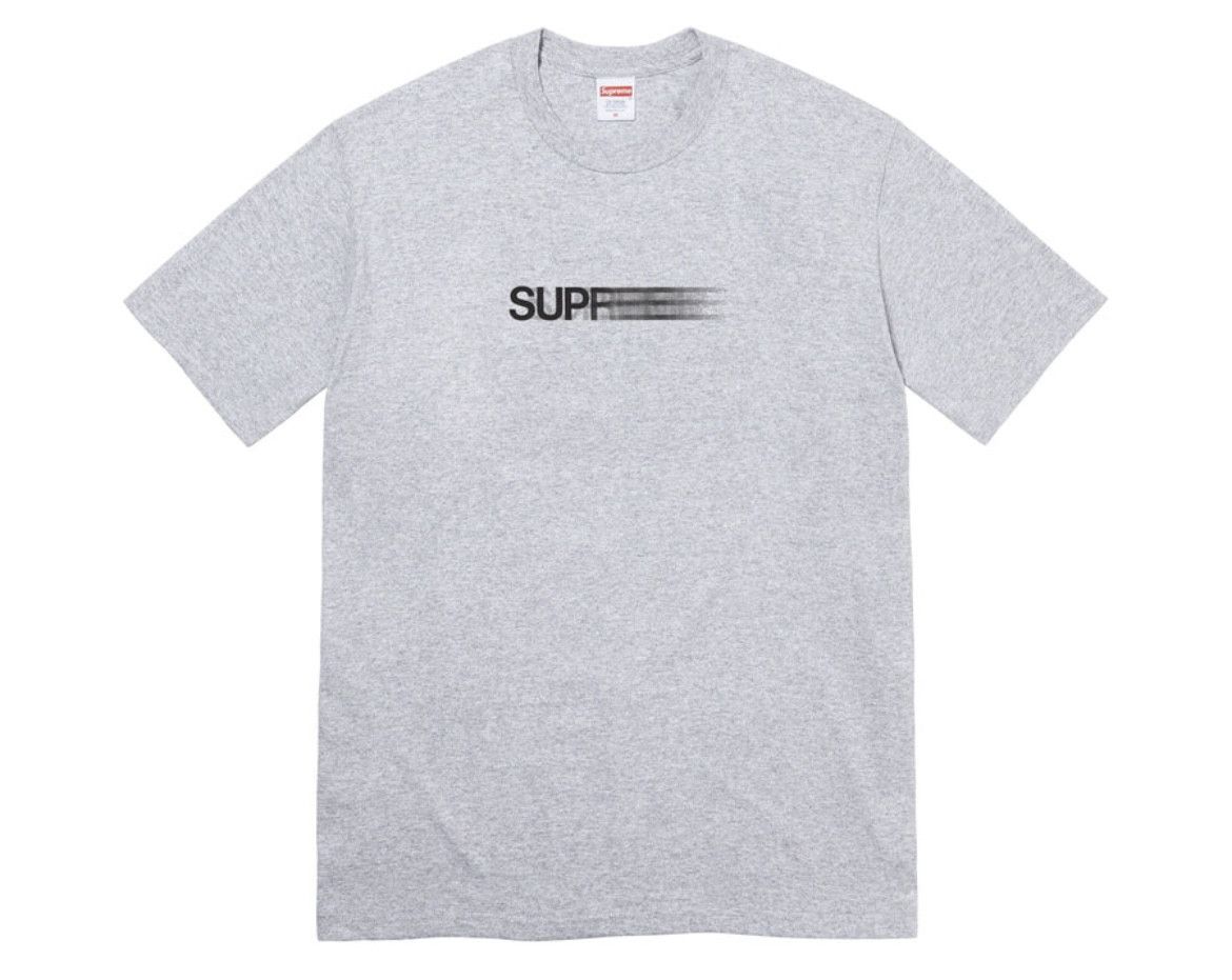 Supreme Supreme Motion Logo Tee Heather Grey M in Hand | Grailed