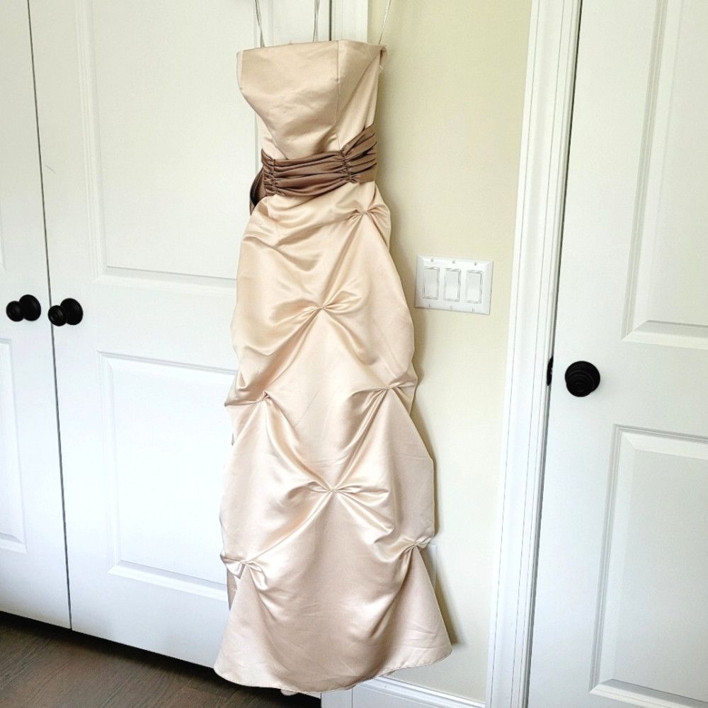 Other Bill Levkoff 550 Strapless Satin Gown [Discontinued] Size M / US 6-8 / IT 42-44 - 3 Thumbnail