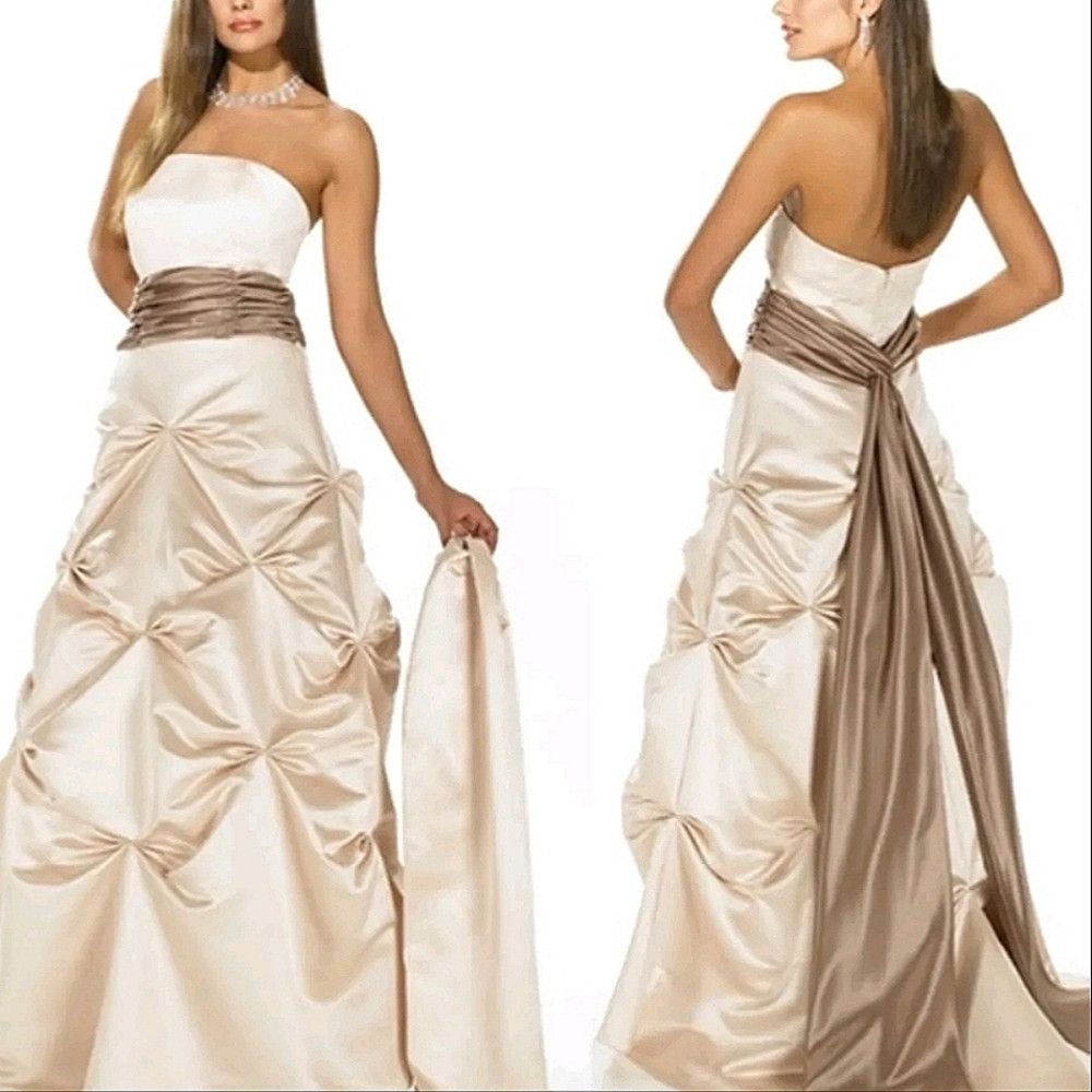Other Bill Levkoff 550 Strapless Satin Gown [Discontinued] Size M / US 6-8 / IT 42-44 - 1 Thumbnail