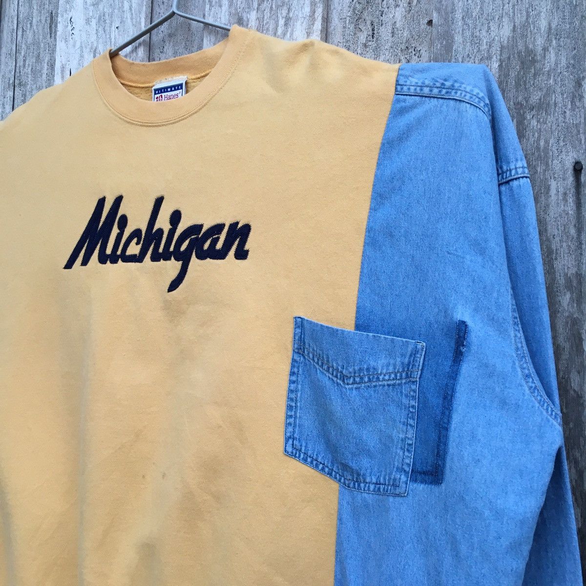 Hanes × Vintage Vintage Hanes Michigan Spell Out Crewneck Sweatshirt Size US XXL / EU 58 / 5 - 3 Thumbnail
