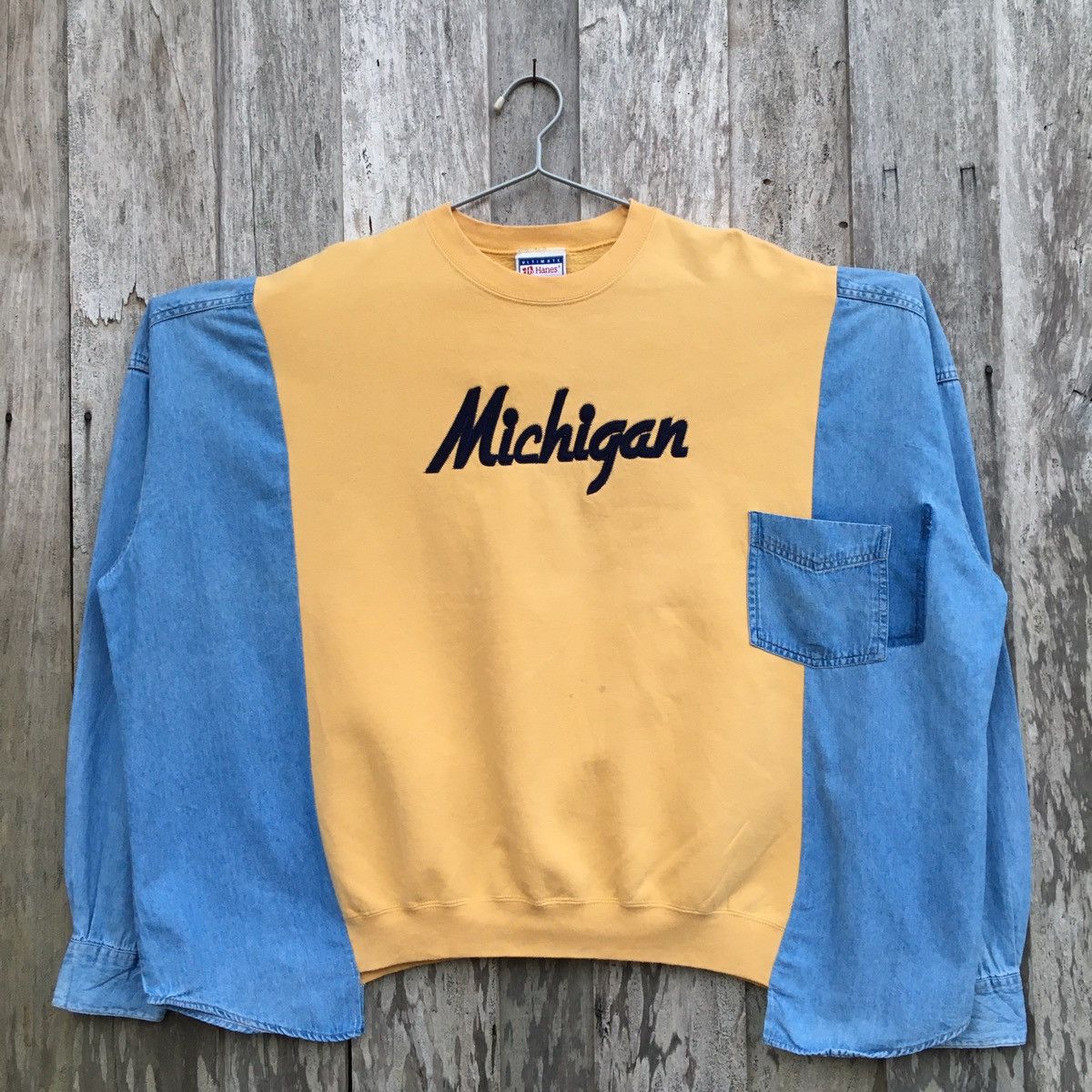 Hanes × Vintage Vintage Hanes Michigan Spell Out Crewneck Sweatshirt Size US XXL / EU 58 / 5 - 1 Thumbnail