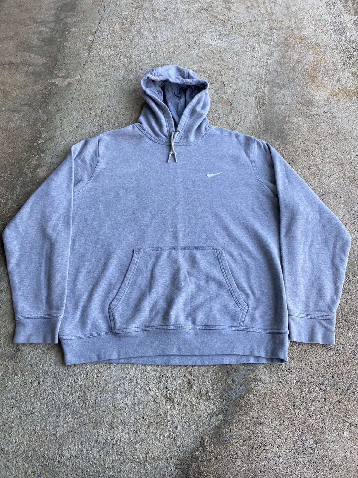 Nike × Vintage Vintage Style Y2K Nike Grey Hoodie Essential Sweatshirt Size US XXL / EU 58 / 5 - 1 Thumbnail