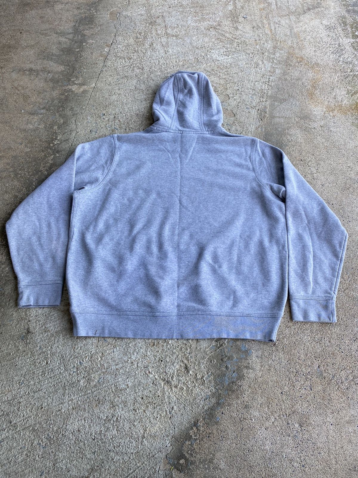 Nike × Vintage Vintage Style Y2K Nike Grey Hoodie Essential Sweatshirt Size US XXL / EU 58 / 5 - 7 Thumbnail