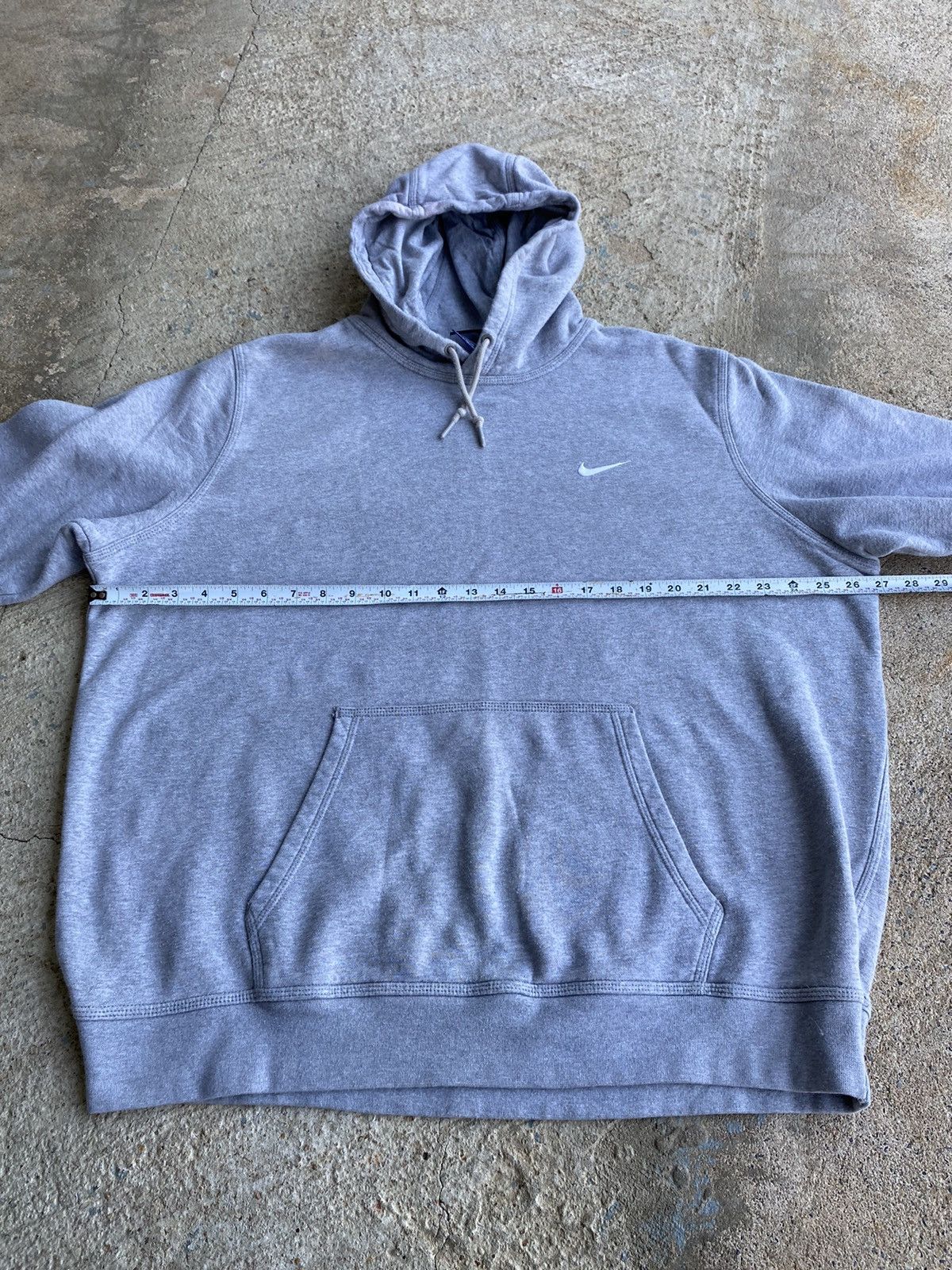 Nike × Vintage Vintage Style Y2K Nike Grey Hoodie Essential Sweatshirt Size US XXL / EU 58 / 5 - 9 Thumbnail