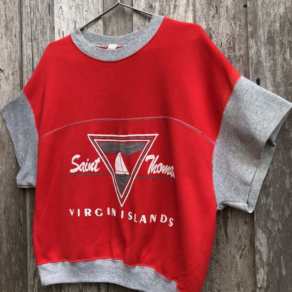 Vintage Vintage Saint Thomas Virgin Island Short Sleeve Sweatshirt Size L / US 10 / IT 46 - 3 Thumbnail