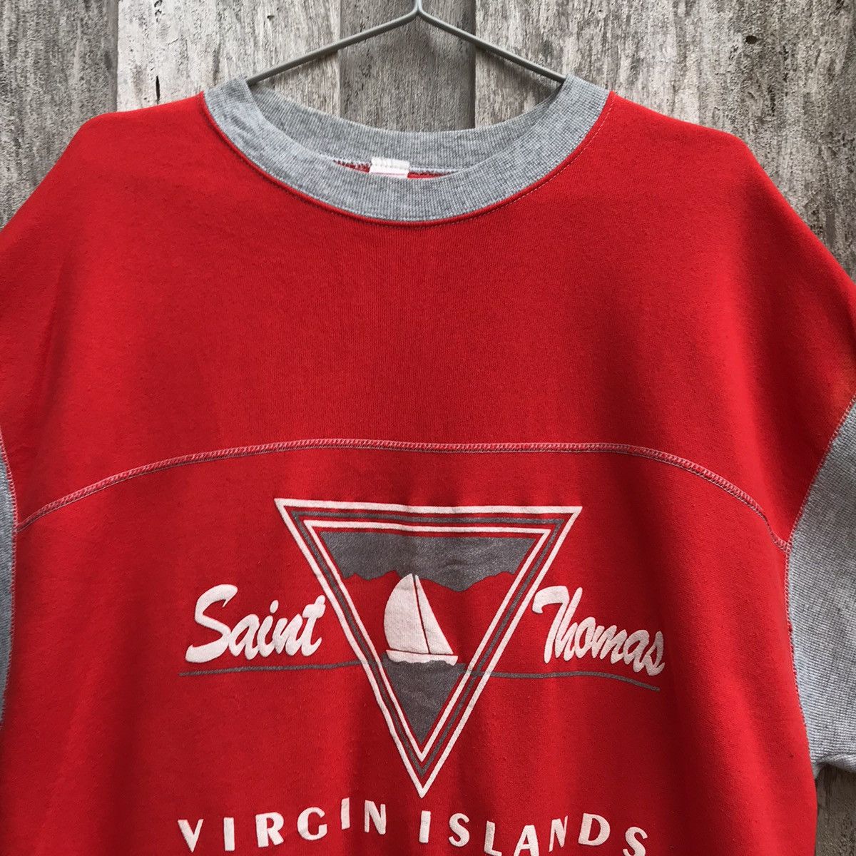 Vintage Vintage Saint Thomas Virgin Island Short Sleeve Sweatshirt Size L / US 10 / IT 46 - 2 Thumbnail