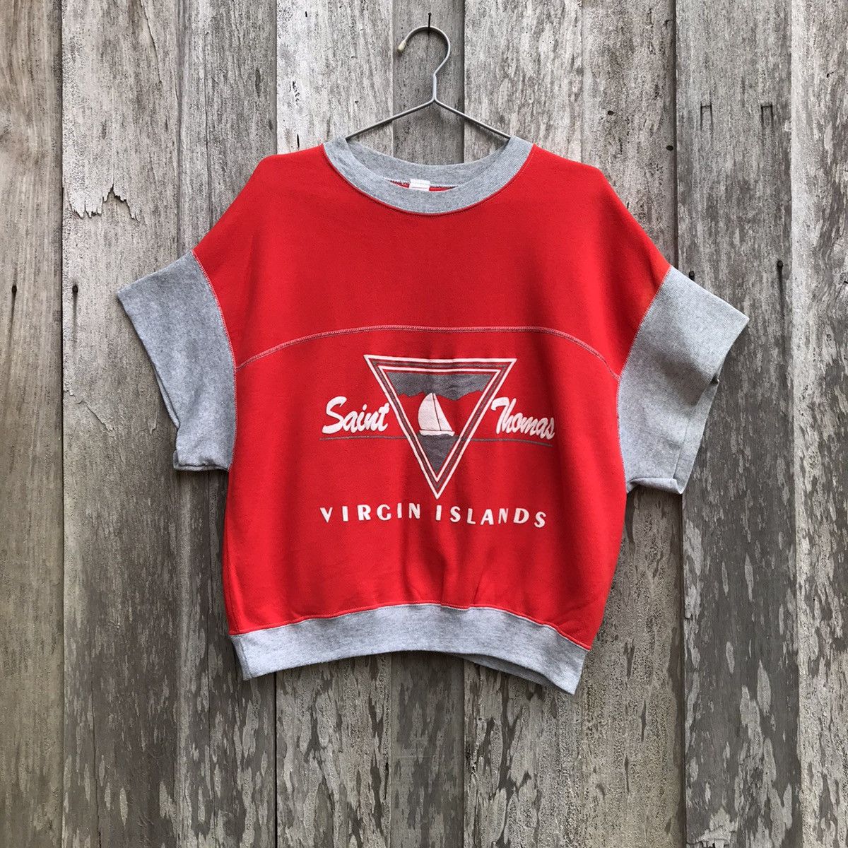 Vintage Vintage Saint Thomas Virgin Island Short Sleeve Sweatshirt Size L / US 10 / IT 46 - 1 Thumbnail