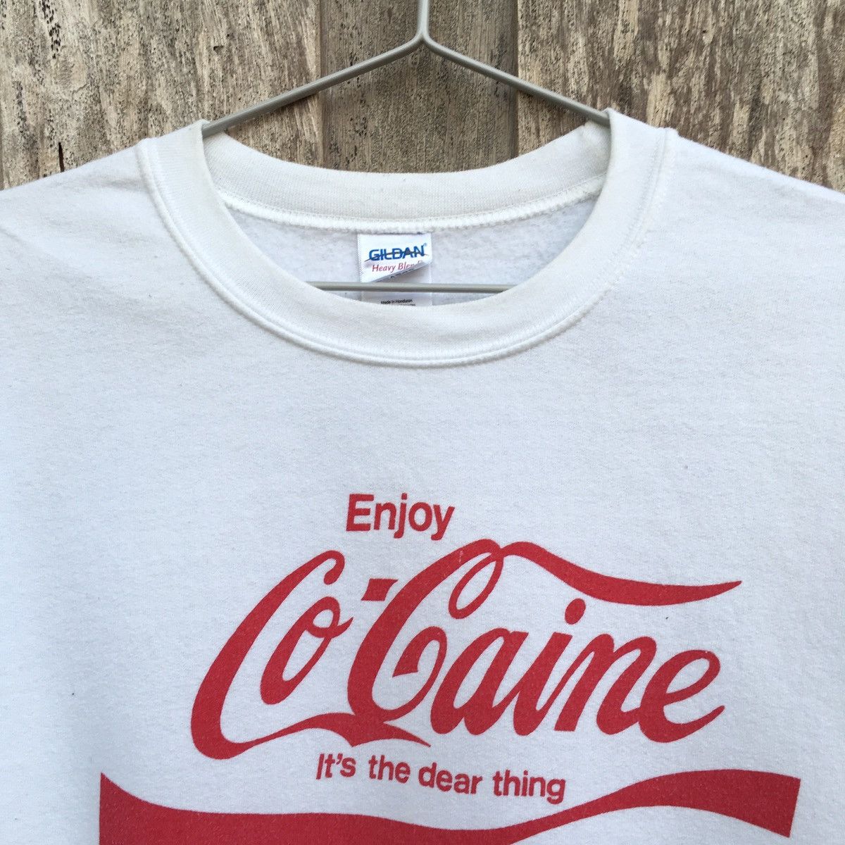Gildan Vintage Cocain Crewneck Sweatshirt Size US M / EU 48-50 / 2 - 2 Thumbnail