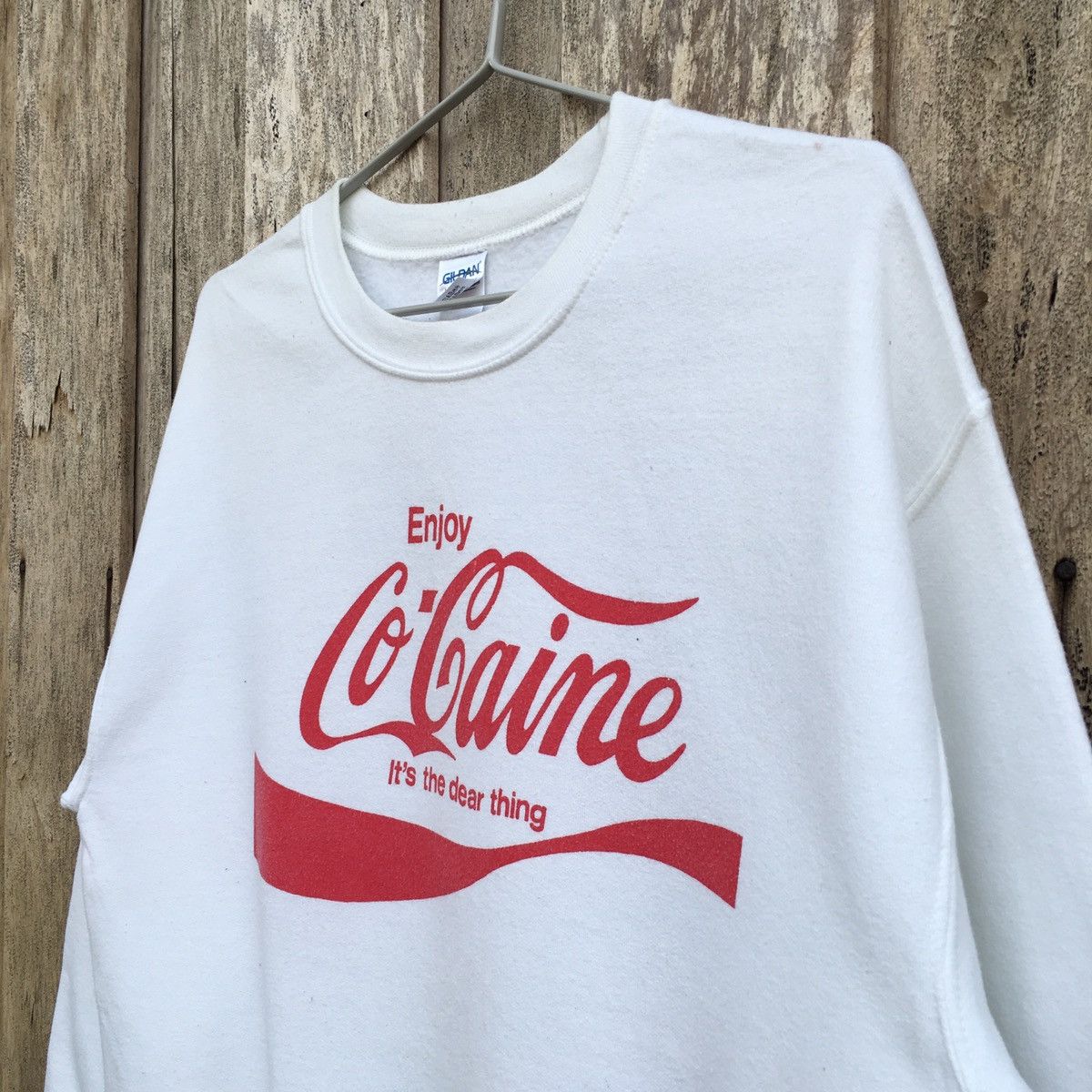 Gildan Vintage Cocain Crewneck Sweatshirt Size US M / EU 48-50 / 2 - 3 Thumbnail