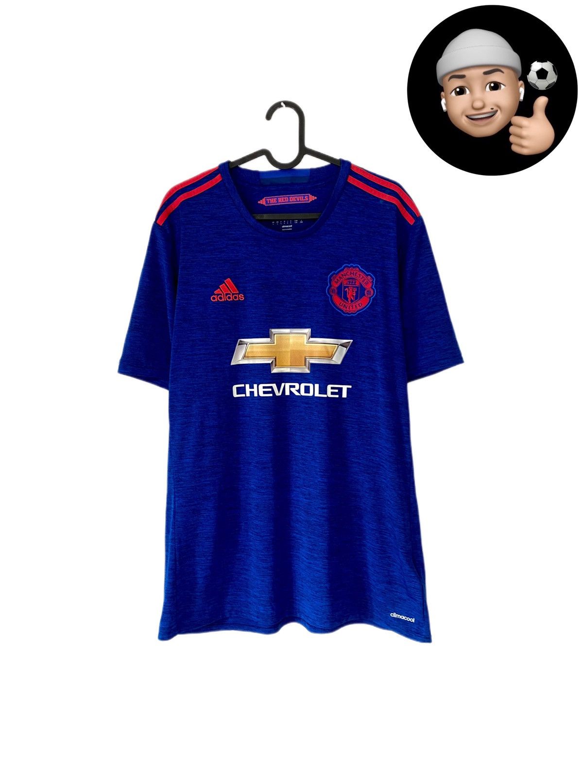Adidas 2016 2017 Manchester United Adidas Away Kit Soccer Jersey MU Size US L / EU 52-54 / 3 - 1 Thumbnail