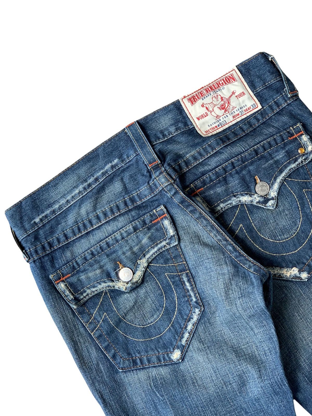 True Religion Vintage True Religion Distressed Bootcut Denim Pant Size US 34 / EU 50 - 5 Thumbnail