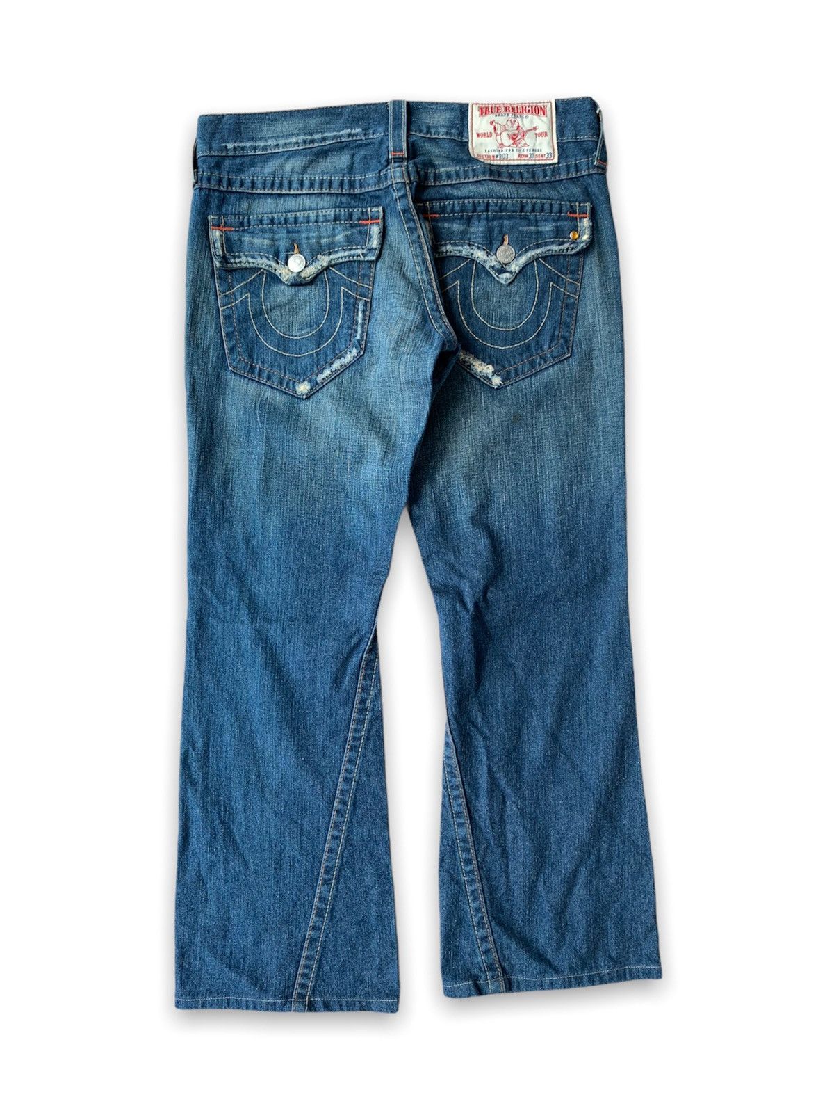 True Religion Vintage True Religion Distressed Bootcut Denim Pant Size US 34 / EU 50 - 1 Thumbnail