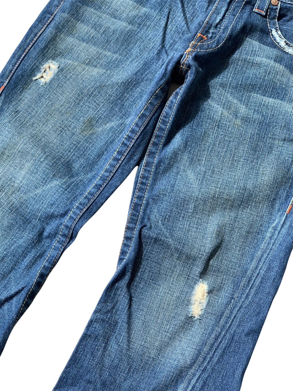 True Religion Vintage True Religion Distressed Bootcut Denim Pant Size US 34 / EU 50 - 4 Thumbnail