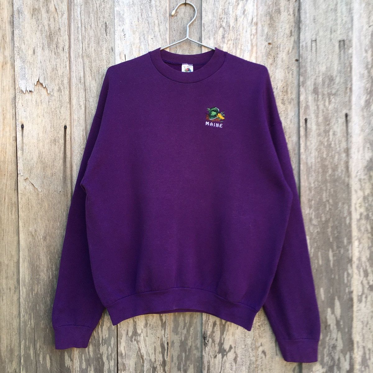 Fruit Of The Loom × Vintage Vintage Fruit Of The Loom Maine Crewneck Sweatshirt Size US XL / EU 56 / 4 - 1 Thumbnail