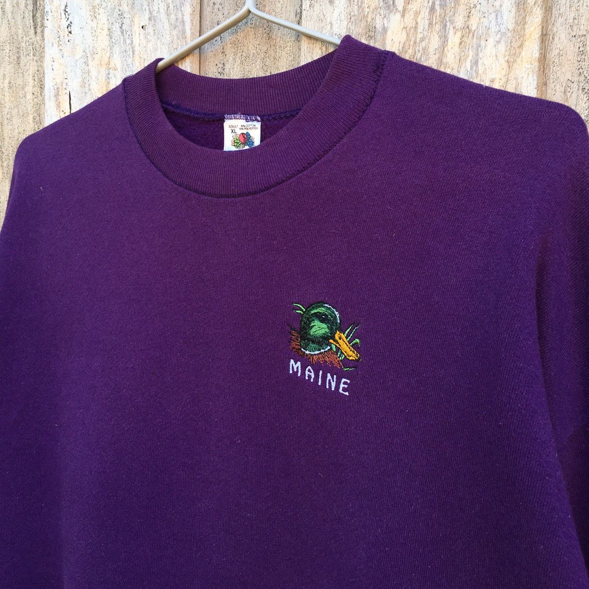 Fruit Of The Loom × Vintage Vintage Fruit Of The Loom Maine Crewneck Sweatshirt Size US XL / EU 56 / 4 - 3 Thumbnail