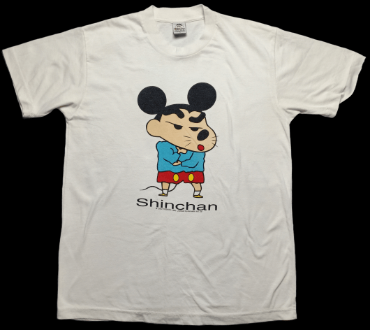 Anime 90s Shin Chan 1992 Anime Funny Japanese Cartoon Tee Size US M / EU 48-50 / 2 - 2 Thumbnail