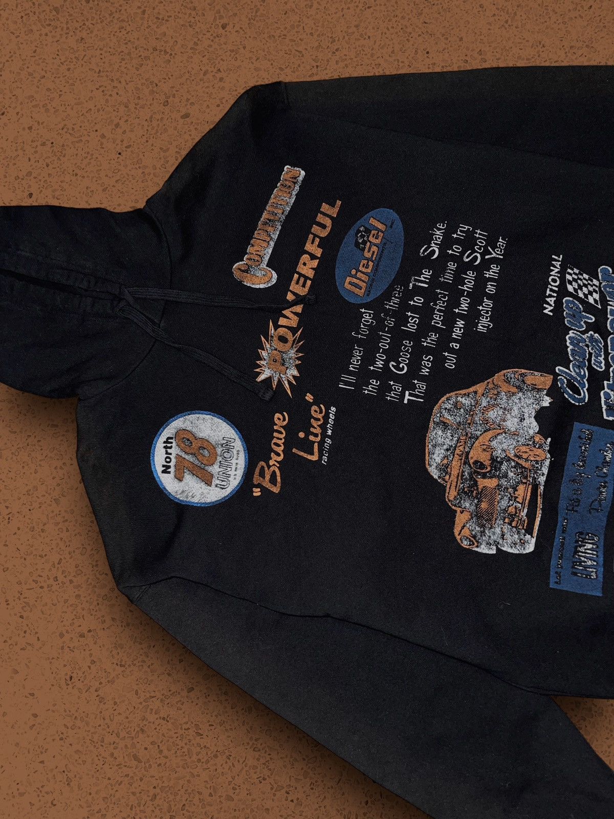 Diesel !DS! Diesel Logo Destroyed Rusted Black Oversized Hoodie Size US L / EU 52-54 / 3 - 5 Thumbnail