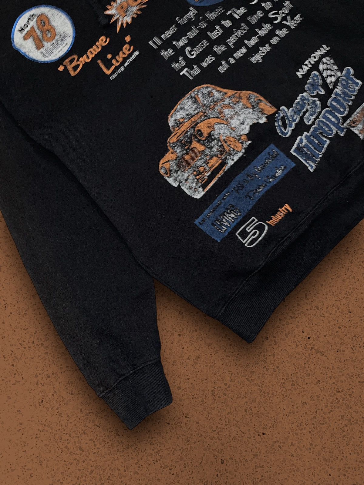 Diesel !DS! Diesel Logo Destroyed Rusted Black Oversized Hoodie Size US L / EU 52-54 / 3 - 3 Thumbnail