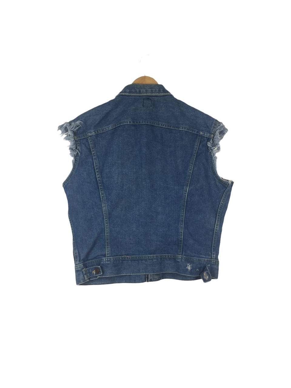 Lee Vintage Lee Denim Frayed Sleeveless Jacket Boho Bohemian Size US M / EU 48-50 / 2 - 2 Thumbnail