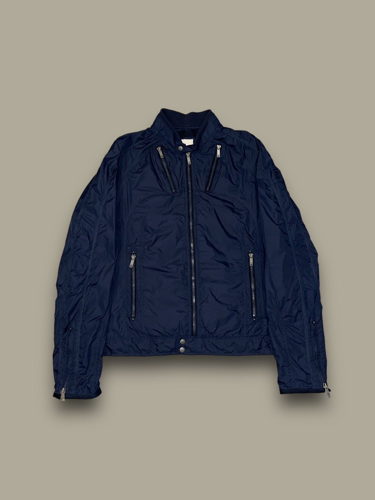 Diesel Diesel Small Logo Navy Light Biker Jacket Size US XL / EU 56 / 4 - 1 Thumbnail
