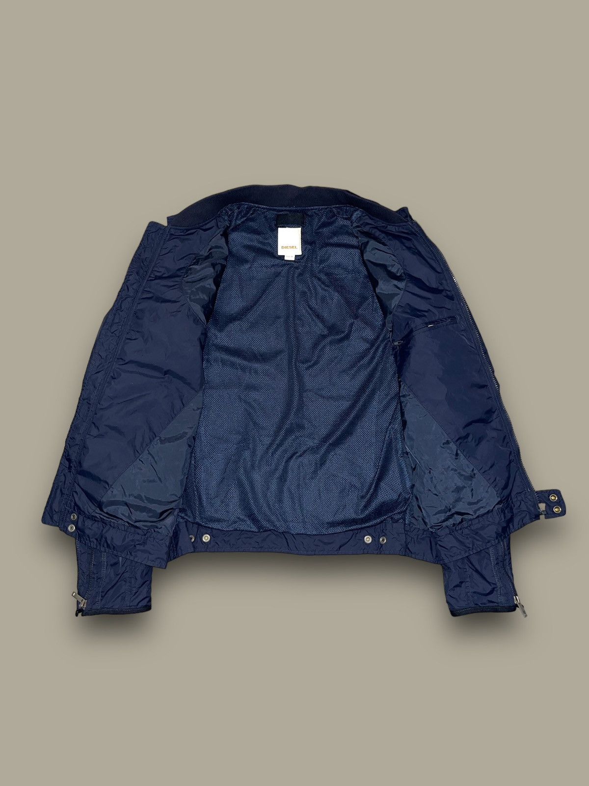 Diesel Diesel Small Logo Navy Light Biker Jacket Size US XL / EU 56 / 4 - 10 Thumbnail