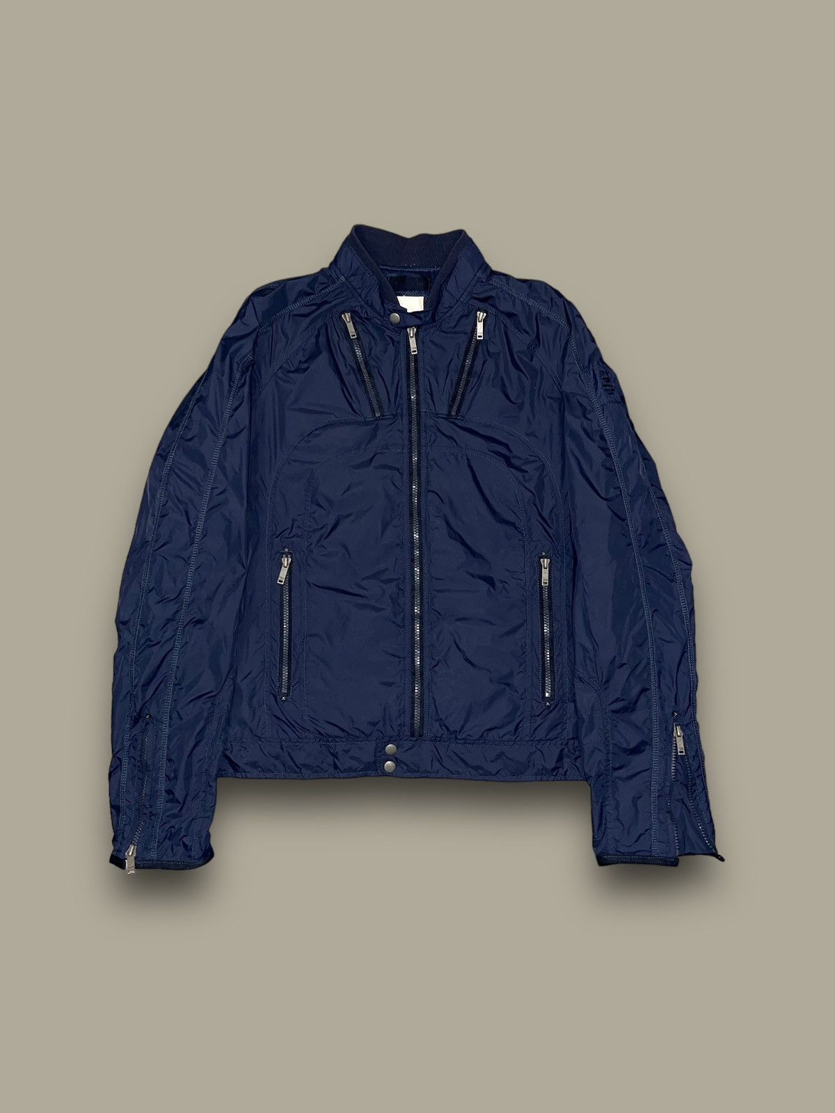 Diesel Diesel Small Logo Navy Light Biker Jacket Size US XL / EU 56 / 4 - 6 Thumbnail