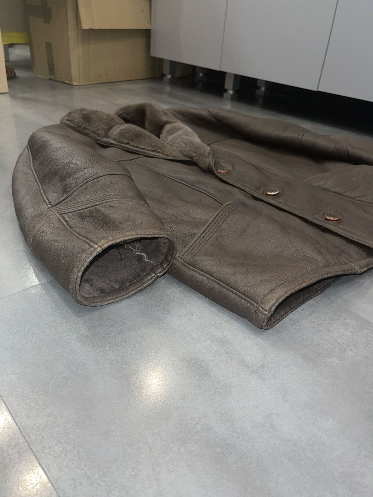 Leather Archive Marco Confezioni Shearling Brown Leather Jacket Size US L / EU 52-54 / 3 - 4 Thumbnail
