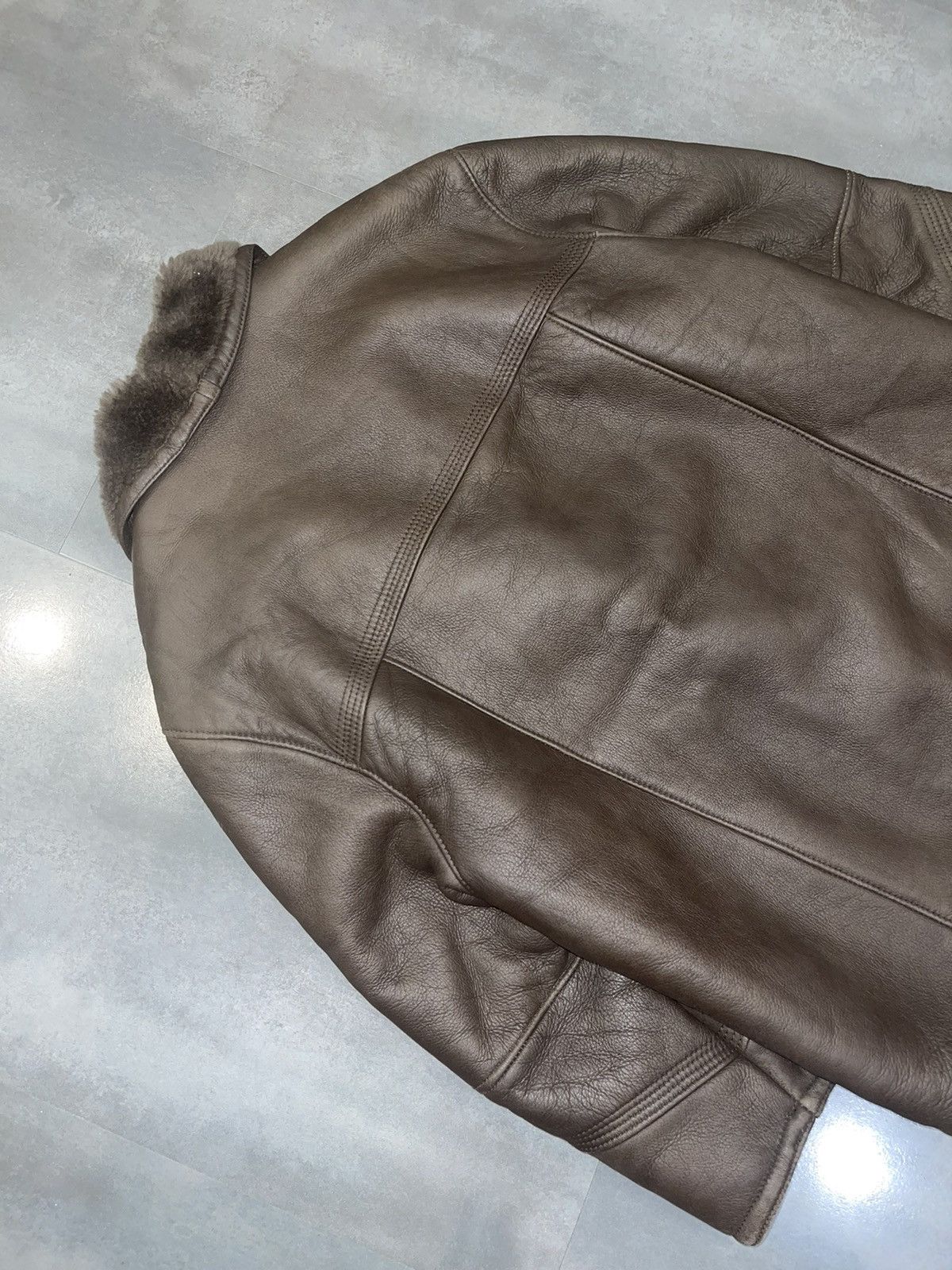 Leather Archive Marco Confezioni Shearling Brown Leather Jacket Size US L / EU 52-54 / 3 - 11 Thumbnail