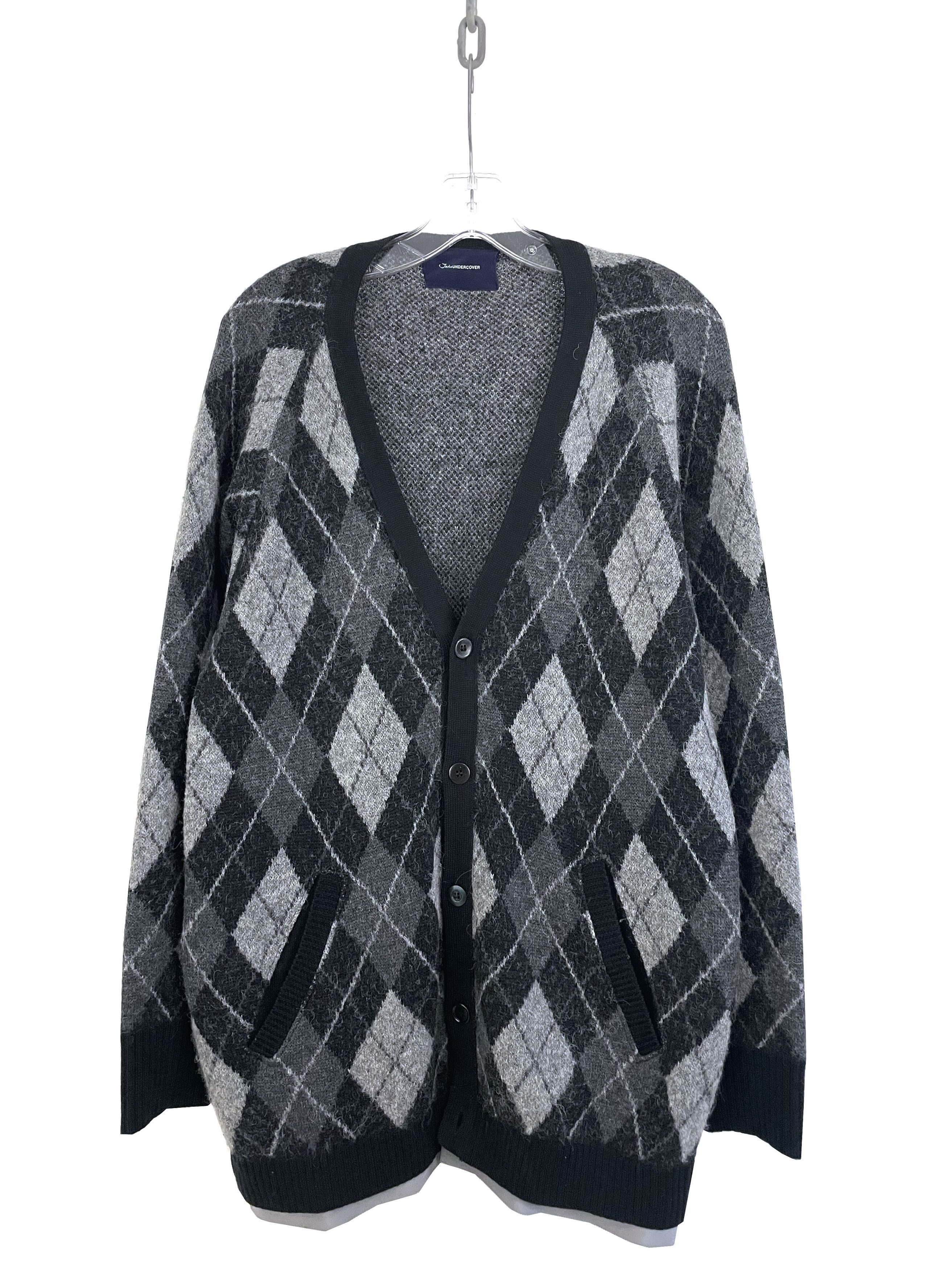 image of John Undercover x Undercover Aw15 Alpaca Cardigan in Grey, Men's (Size Medium)