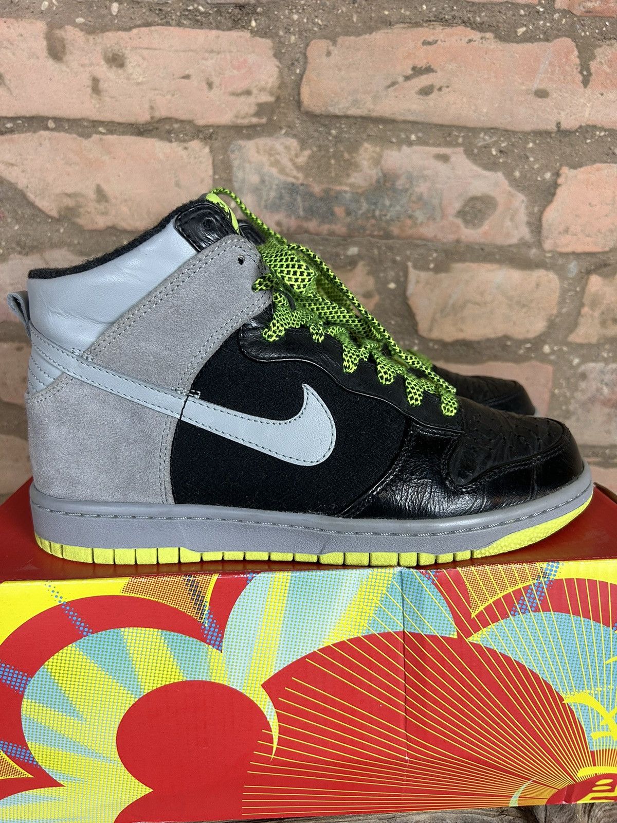 Nike 00s Vintage Nike SB Dunk High Wrinkled Patent (W) Size US 8 / IT 38 - 1 Thumbnail