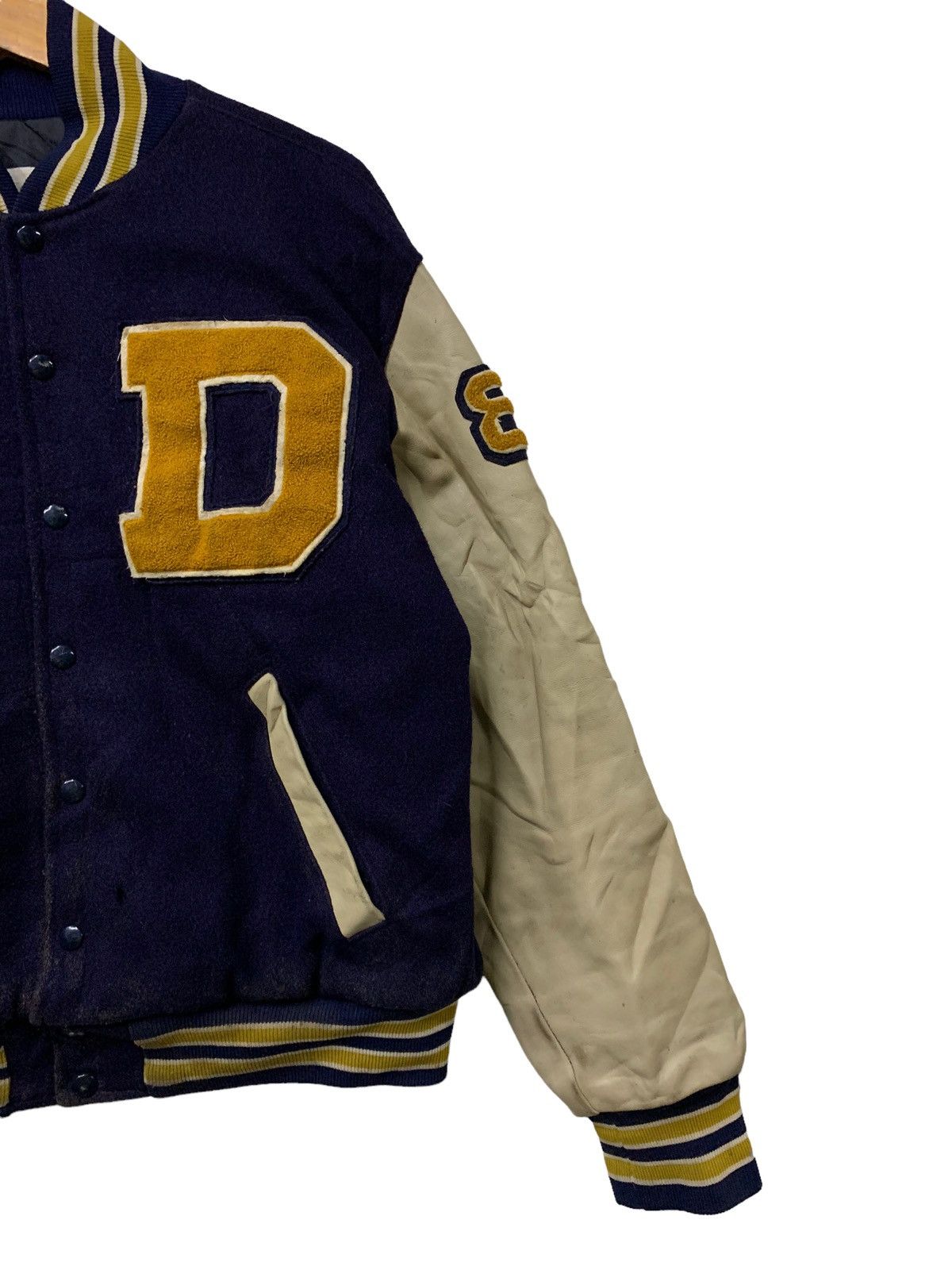 Vintage 🔥VTG 80S MELVILLE DE WITT PANTHERS VARSITY JACKET Size US L / EU 52-54 / 3 - 7 Thumbnail