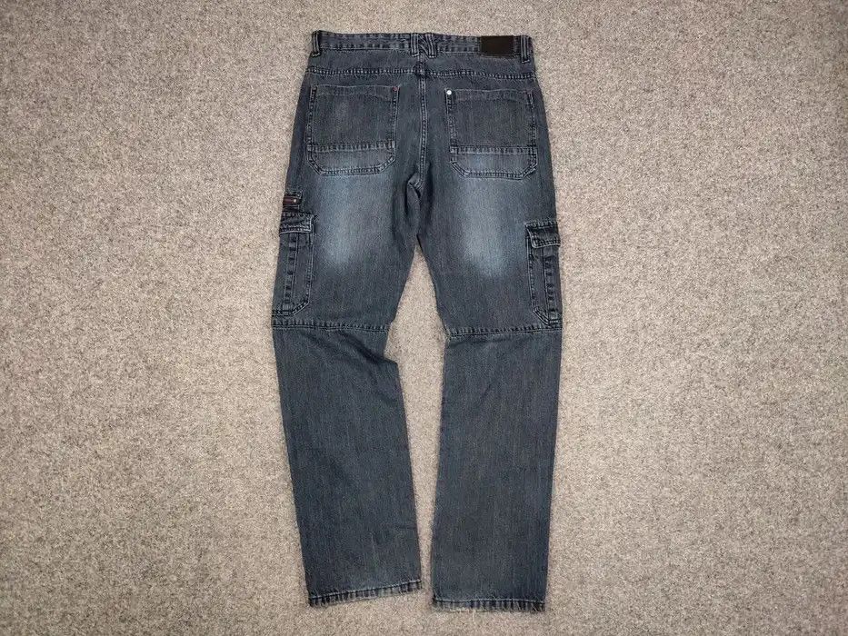 Japanese Brand Vintage 90's Japanese Denim Baggy Cargo Zip Jeans Y2K Style Size US 36 / EU 52 - 6 Thumbnail