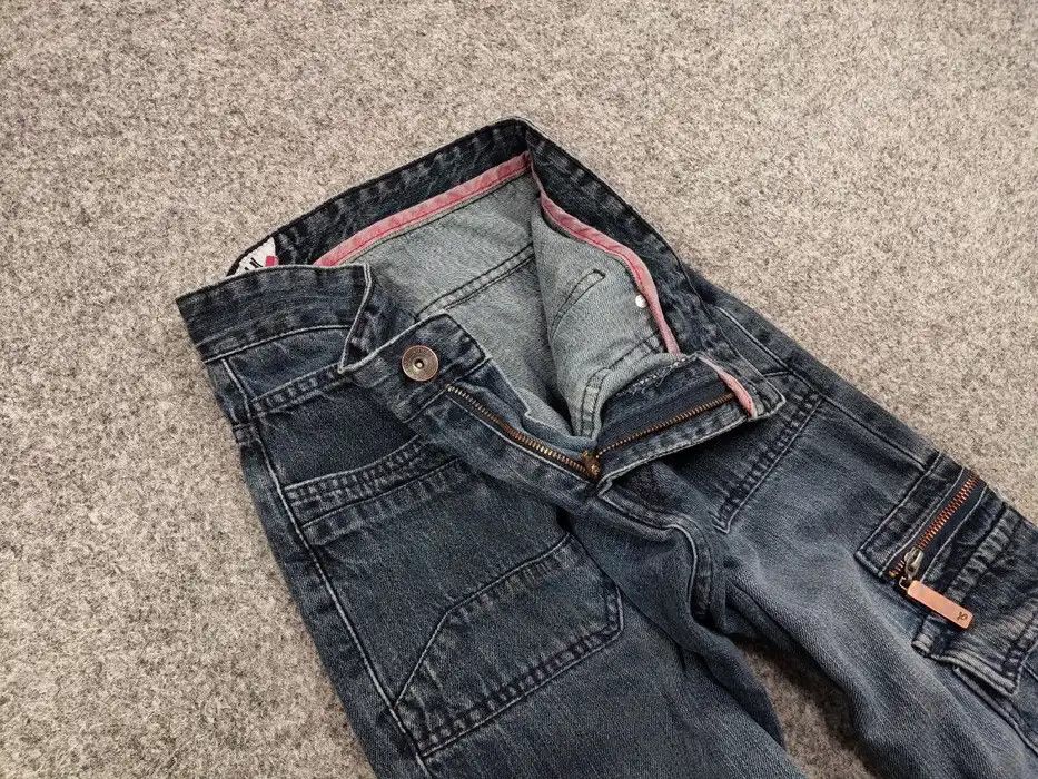 Japanese Brand Vintage 90's Japanese Denim Baggy Cargo Zip Jeans Y2K Style Size US 36 / EU 52 - 8 Thumbnail