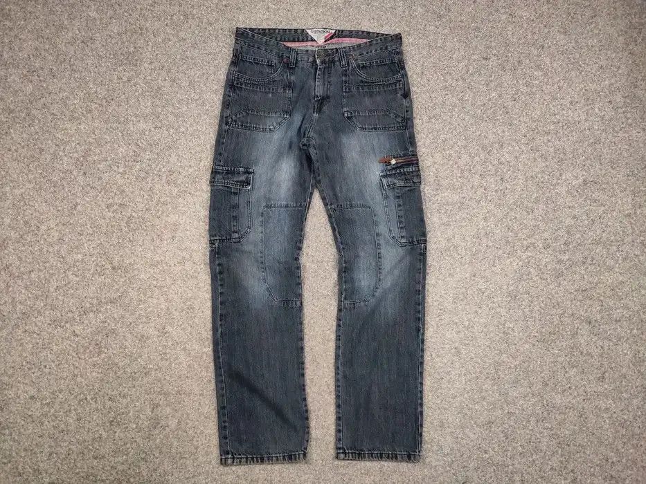 Japanese Brand Vintage 90's Japanese Denim Baggy Cargo Zip Jeans Y2K Style Size US 36 / EU 52 - 5 Thumbnail