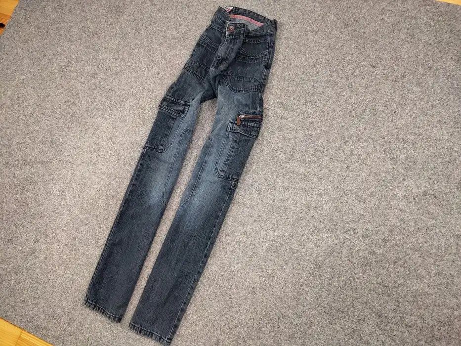 Japanese Brand Vintage 90's Japanese Denim Baggy Cargo Zip Jeans Y2K Style Size US 36 / EU 52 - 2 Thumbnail