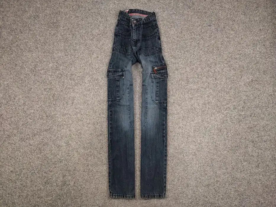Japanese Brand Vintage 90's Japanese Denim Baggy Cargo Zip Jeans Y2K Style Size US 36 / EU 52 - 1 Thumbnail