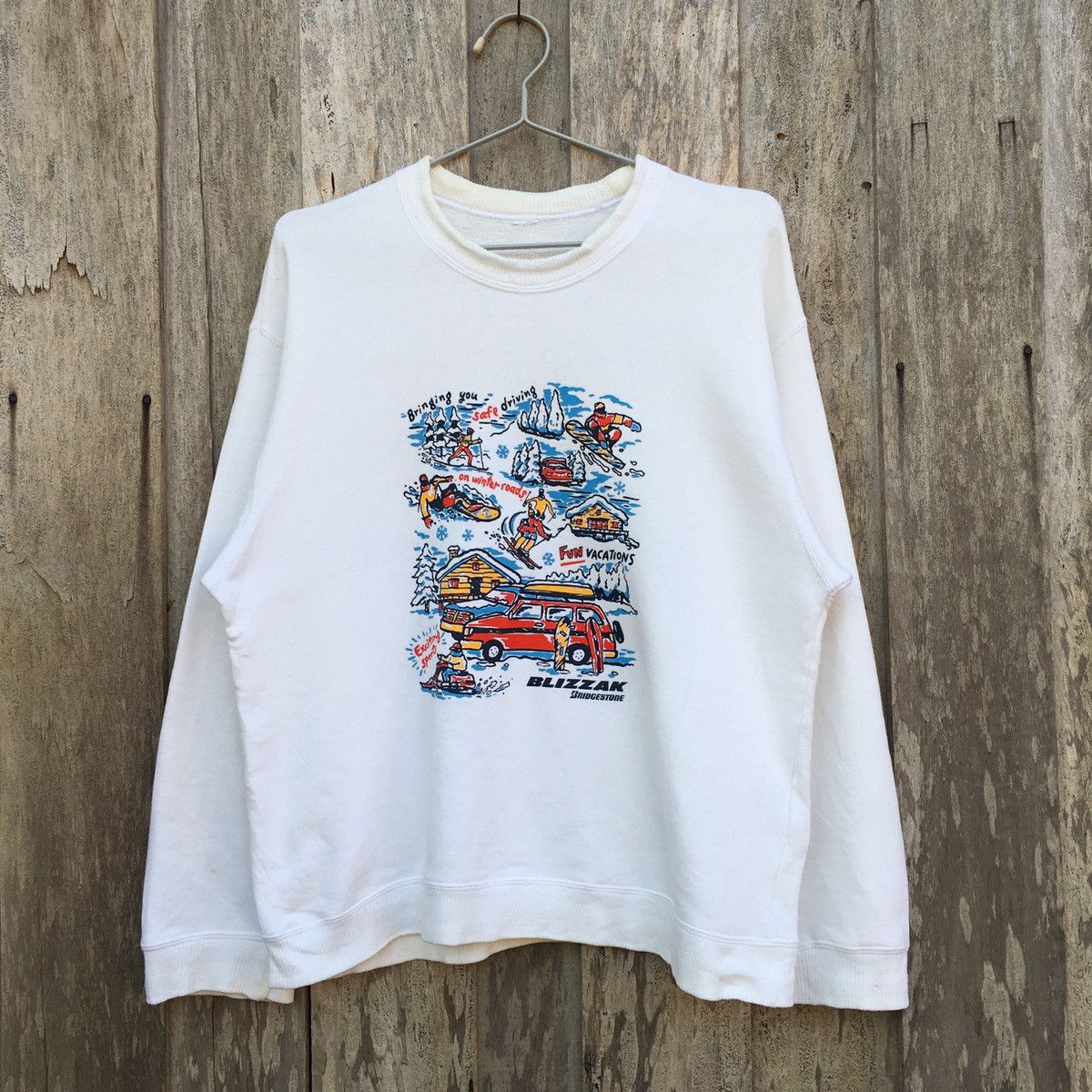 Japanese Brand VTG Blizzak Bridgestone Winter Sports Animated Sweatshirt Size US M / EU 48-50 / 2 - 1 Thumbnail